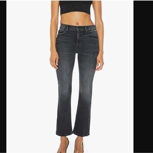 Mother The Outsider Flood in "Not Today Satan" Black Wash Boot Mid Rise Size 25